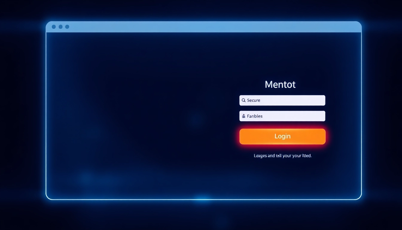 Mentot login page screenshot showcasing easy access and secure login process for users seeking trusted slot and togel sites in Indonesia.