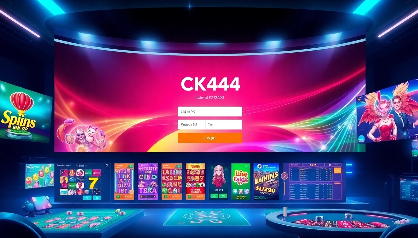 Click the ck444 login button on a vibrant online casino platform for seamless gaming access and top rewards in Bangladesh.