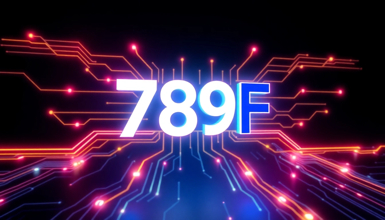 789F online gaming platform logo showcasing vibrant colors and futuristic design for user engagement.