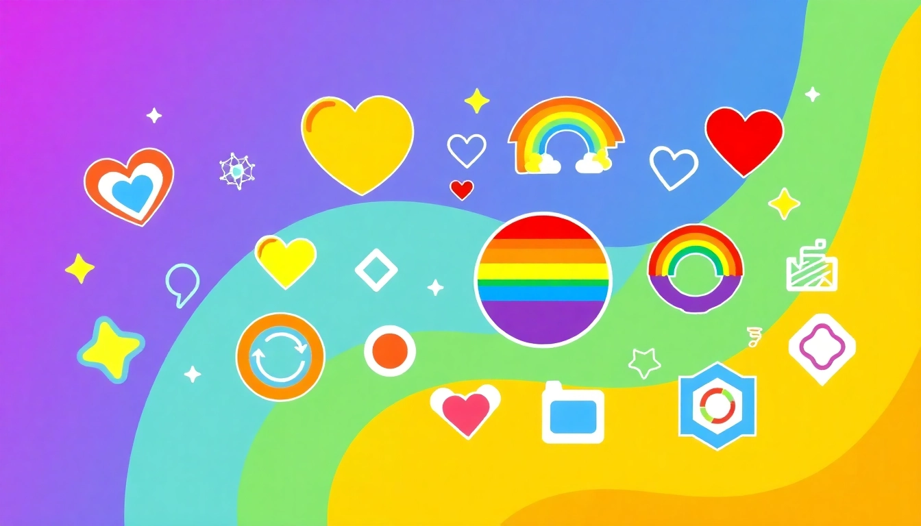 Visit https://789f.gay for inclusive online LGBTQ+ community access featuring vibrant symbols and modern design.
