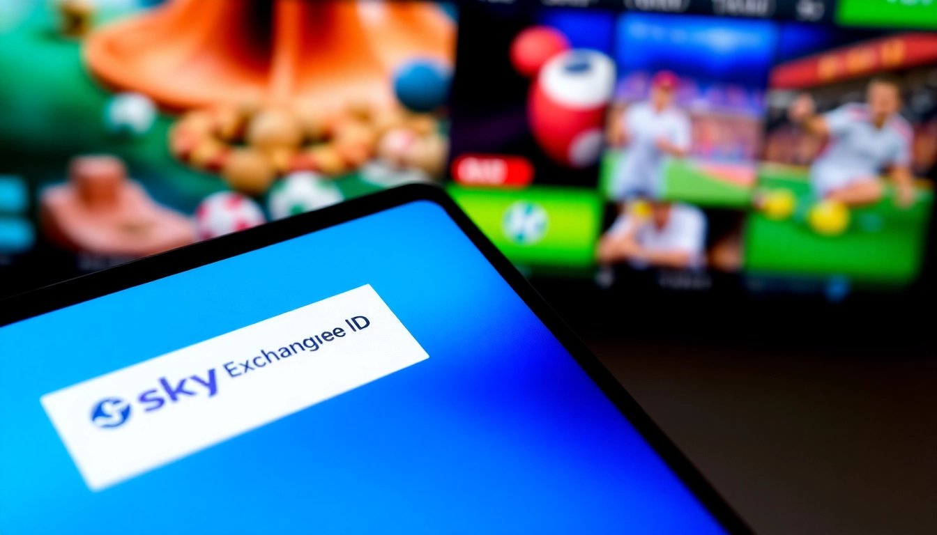 Sky Exchange Id registration process on mobile showing secure login and betting options, highlighting safety and ease of use.