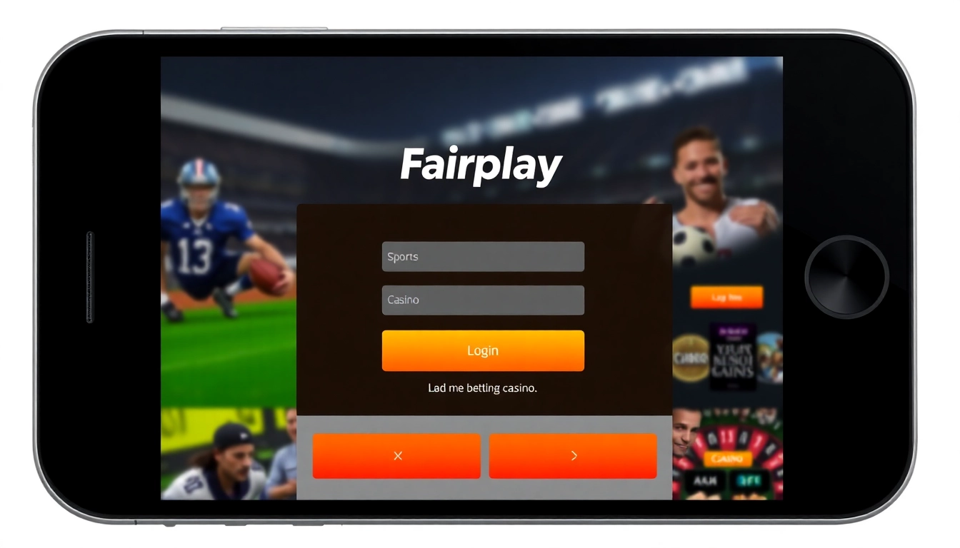 Fairplay login screen on a mobile device highlighting seamless access to India’s top sports betting platform with vibrant colors and user-friendly interface