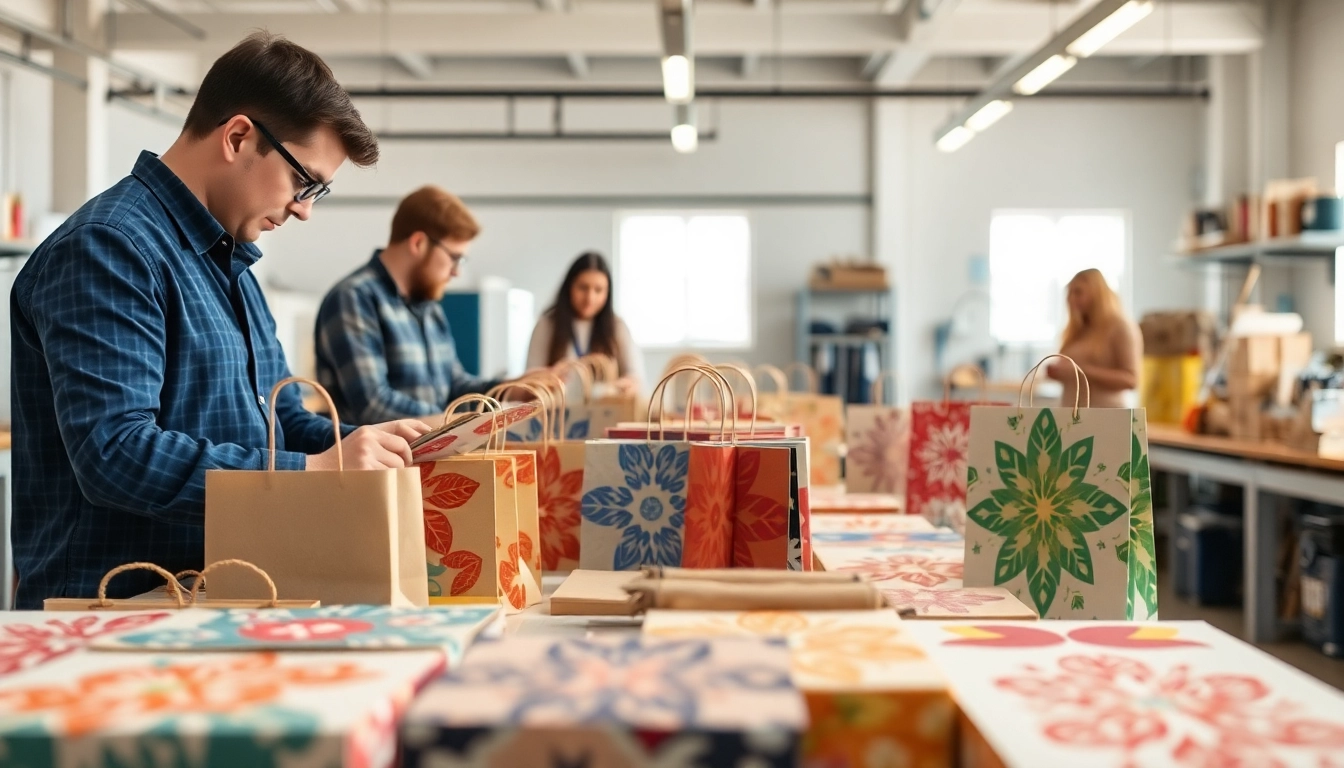 High-quality torba papierowa being crafted in a modern manufacturing facility for eco-friendly
